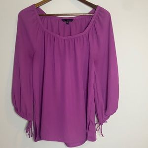 Purple iris colored banana republic blouse size small